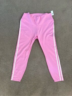 Old Navy Light Pink Leggings with White Side Stripes